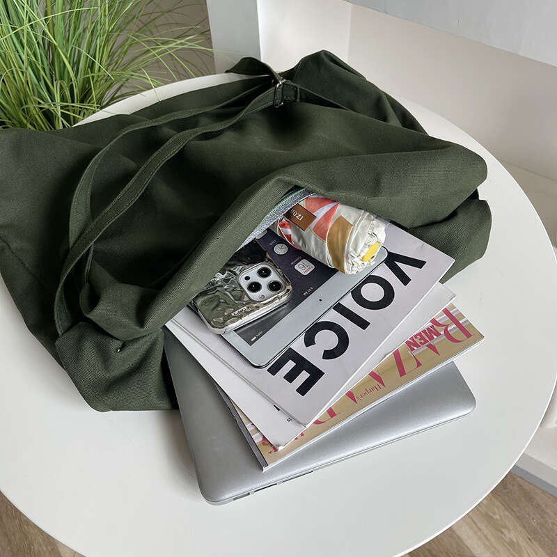 Spring Large Capacity Travel Versatile Single Shoulder Crossbody Canvas Tote Foreign Trade Bag Women's Fashion Quality Classic B4