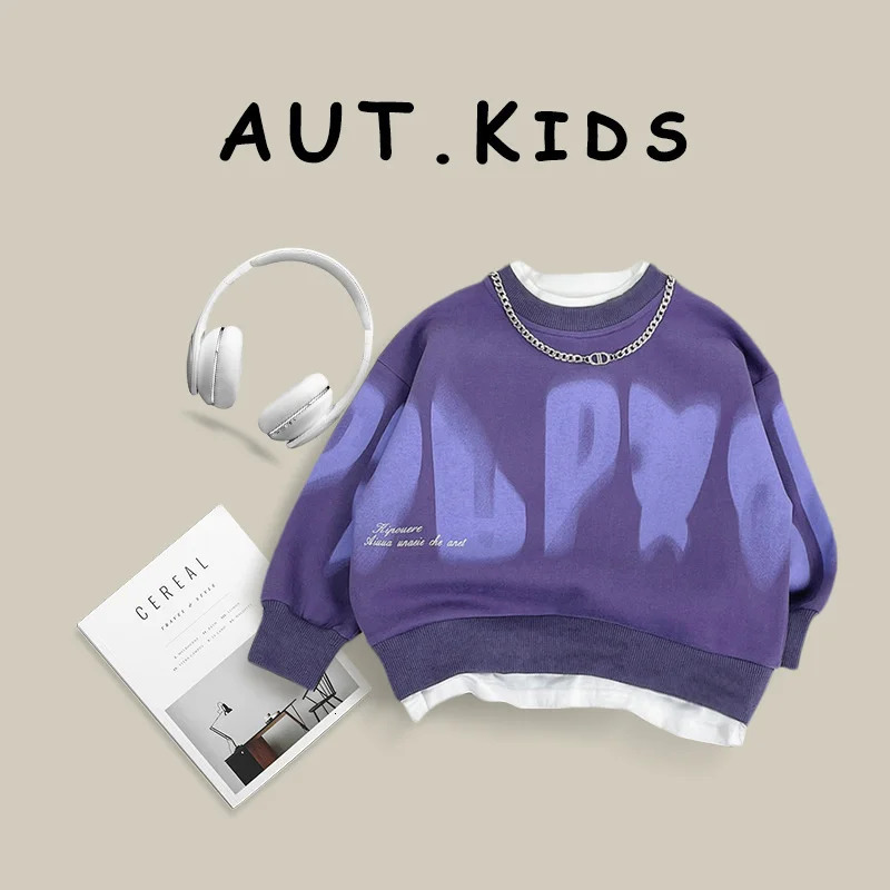 Mens hoodies sweatshirts cotton tops jackets purple spring summer autumn childrens sportswear childrens clothing 241210