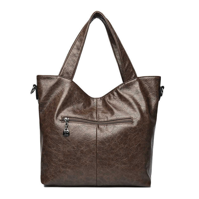 Women's Bag Urban Simple Handheld Large Capacity Mom Bag Soft Leather Single Shoulder Crossbody Bag 241215