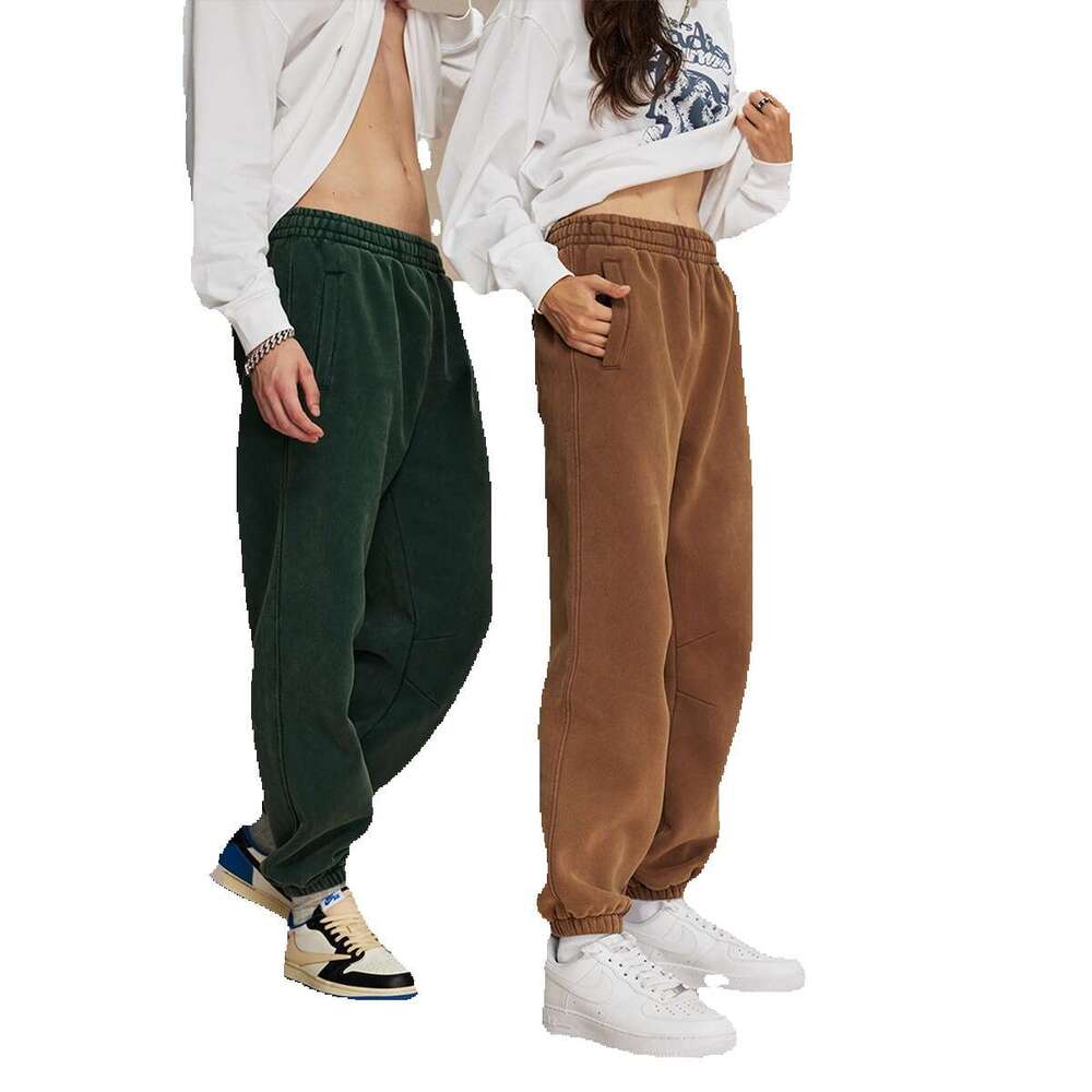 2024 Autumn/Winter 360g Veet Wax Printed Retro Toe Tight Guard Trendy Brand Casual Sports Pants for Men