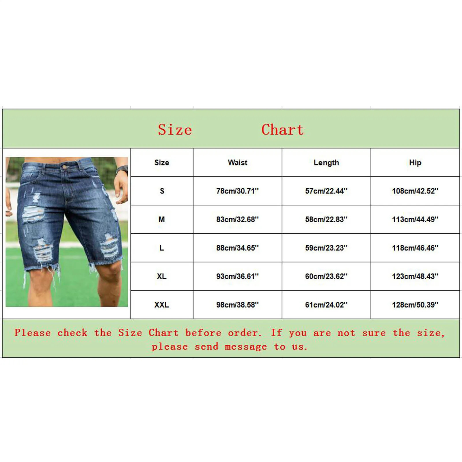 Mens Fashion Ripped Jeans Shorts Summer Casual Denim Shorts Mens Pocket Sports Summer Bodybuilding Denim Short Pants Jeans 241210