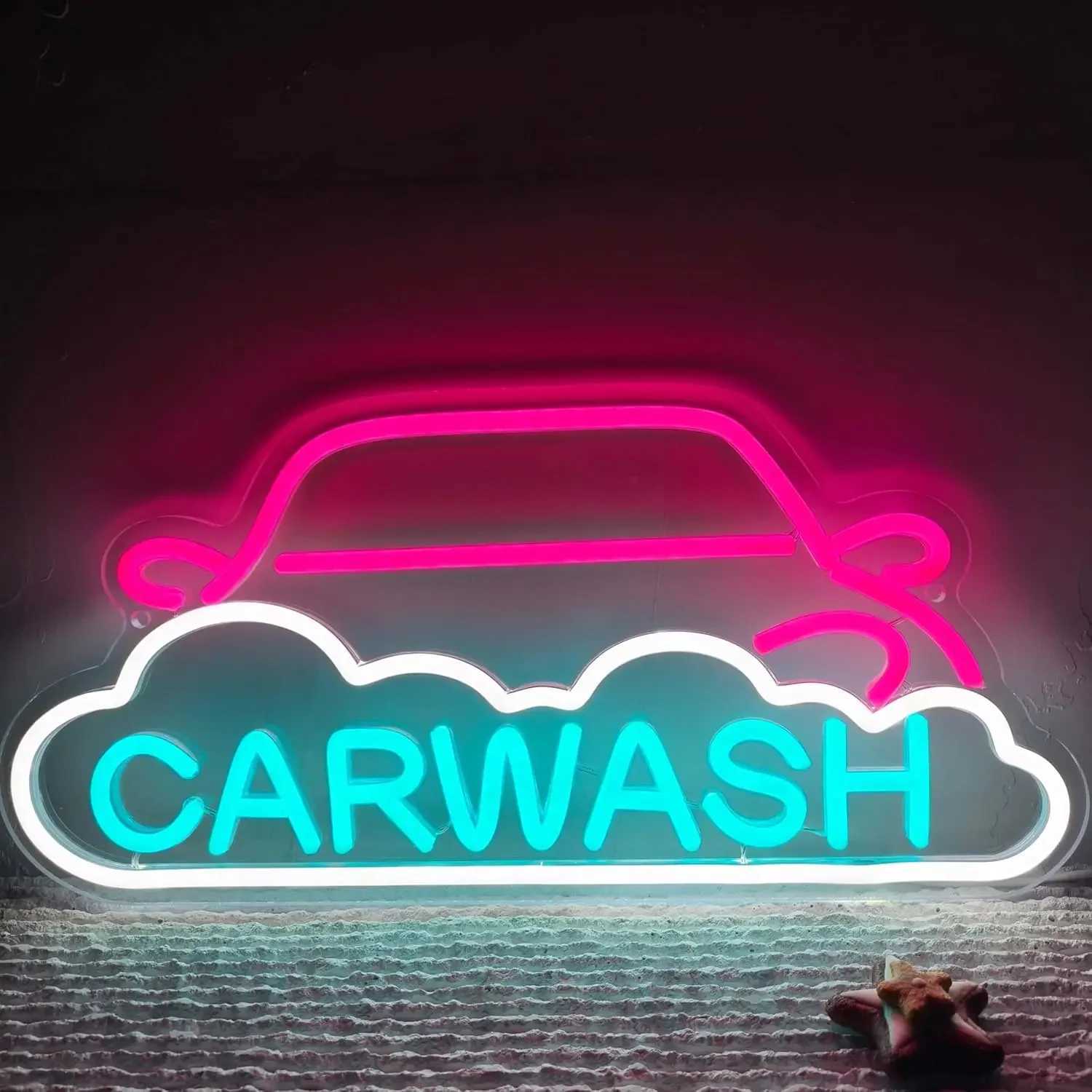 Car wash neon light design car service LED neon light logo suitable for car repair shops or car modification USB X241210