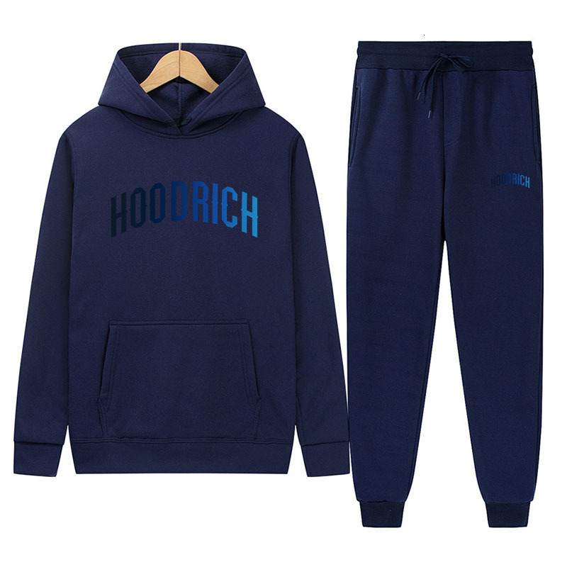 designer hoodie hoodrich sportswear set hoodie sweatshirt set graphic printed hoodie twopiece set wholesale 2024
