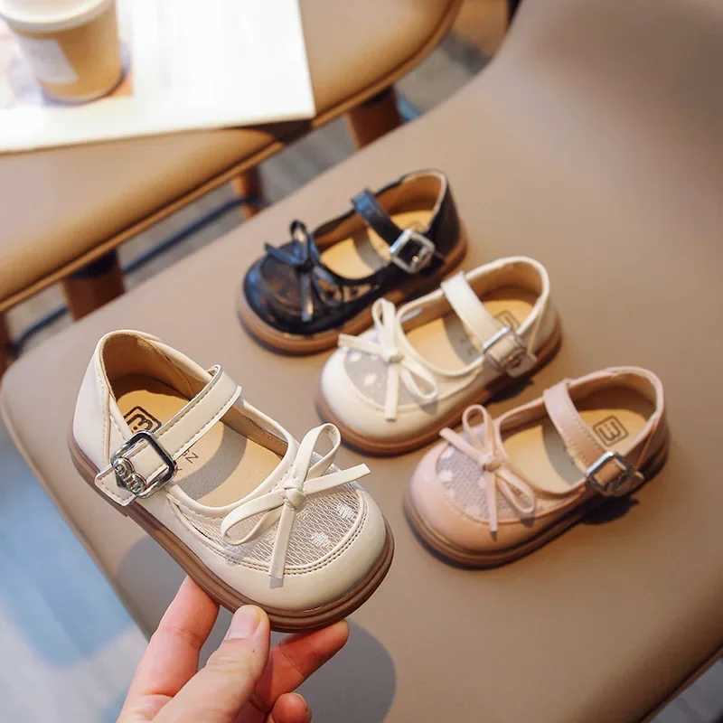 2023 Spring Autumn Baby Toddler Girl Shoes Mesh Breathable Children Leather Shoes Girls Princess Flats Mary Jane ShoesXJ241209