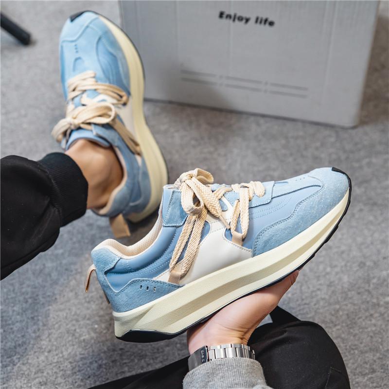 Running Shoes Men Trendy Shoes Non-Slip Lace Up Sports Shoes Outdoor Training Sneakers