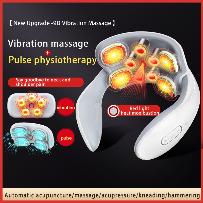 Smart Instrument Portable Shoulder Neck Massage Cervical Vertebra Health Care Vibrator Heating Relieve Pain Muscle