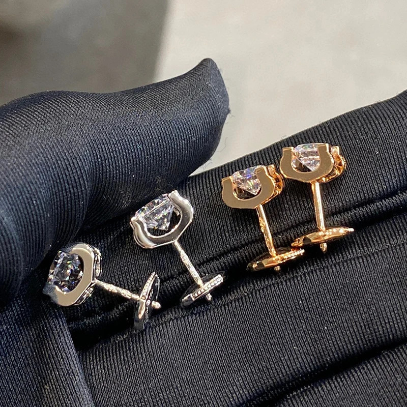 High quality classic Cracow horn earrings small-sized single zircon earrings unisex jewelry for men and women 241209