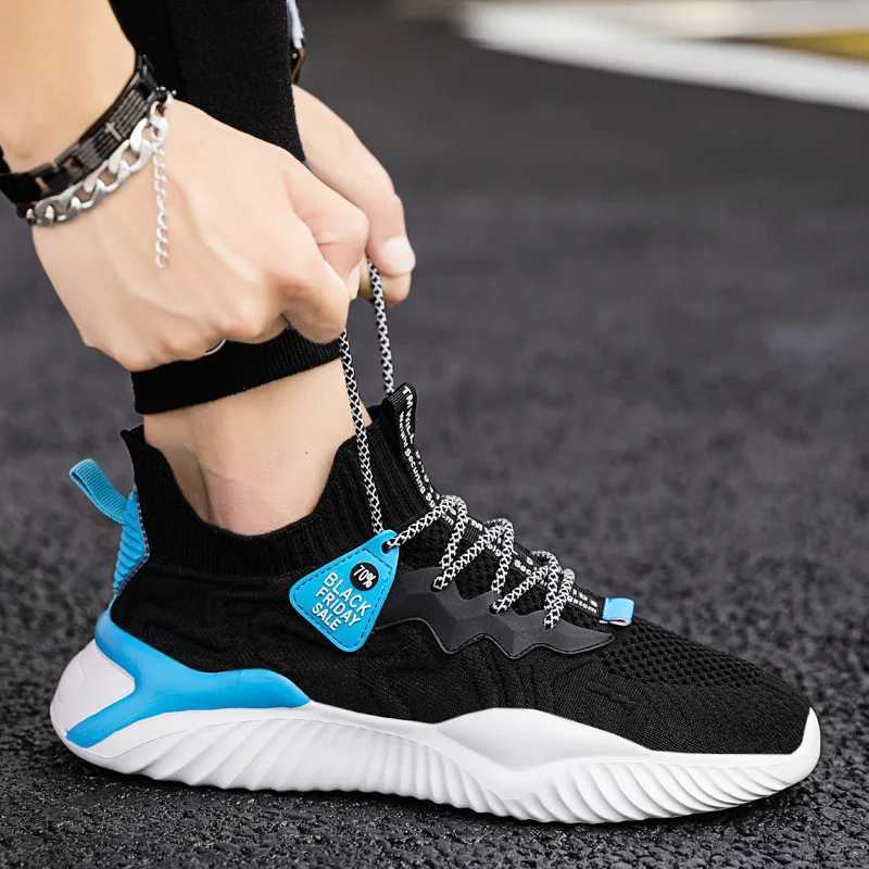 Mens Sneakers Breathable Running Shoes New Mesh Outdoor Casual Shoes Fashion Non Slip Vcanize Shoe Platform Lace Up Men Shoes Z250326