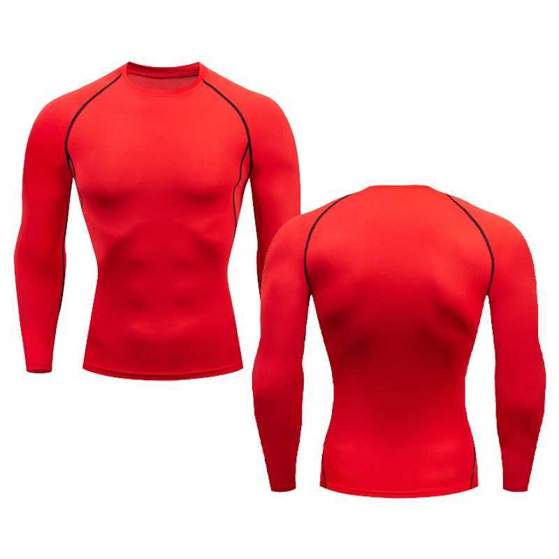 Mens compression shirt long sleeved exercise gym T-shirt running top cool dry sports bottom layer sports bra W241210