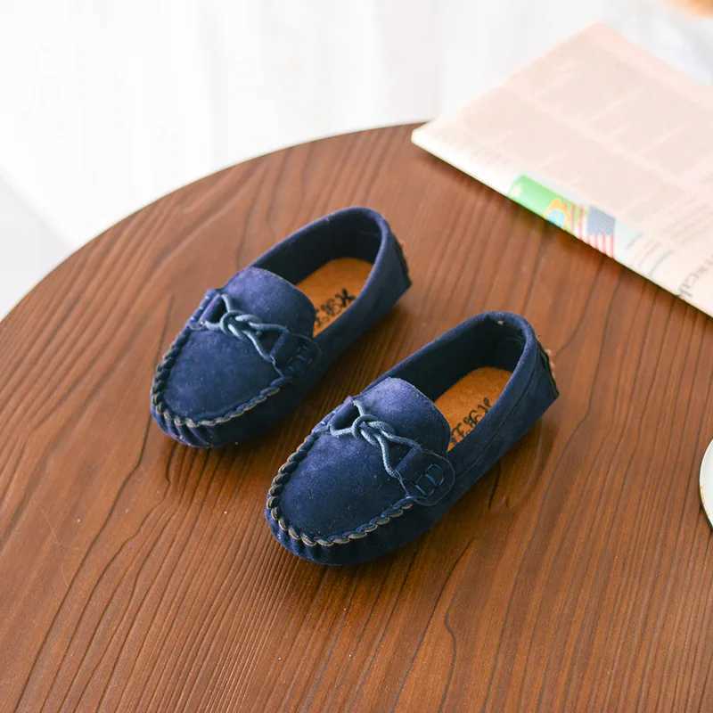 2024 Spring Autumn Children Shoes Boys Loafers Girls Moccasins Slip-on Shoes Flat Sneakers Kids Flat Casual Shoes Size 21-35 XJ250724
