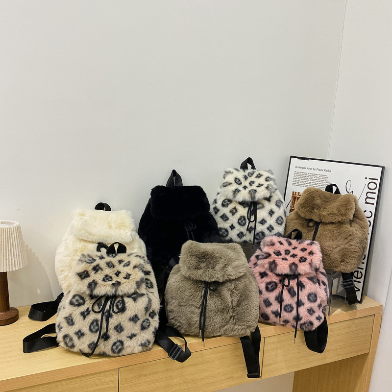 Autumn and winter fur bag new casual small women's versatile Korean version high-end fashion backpack