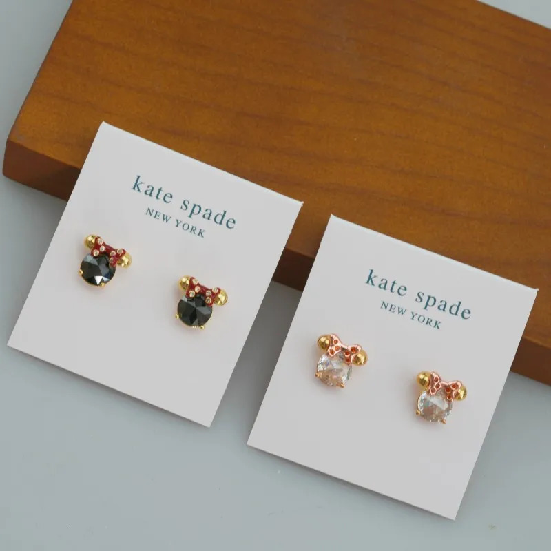 European and American KS Sweet Fairy Tale Cartoon Character Bow Set with Shining Zircon Earrings Wholesale Free Delivery 241209