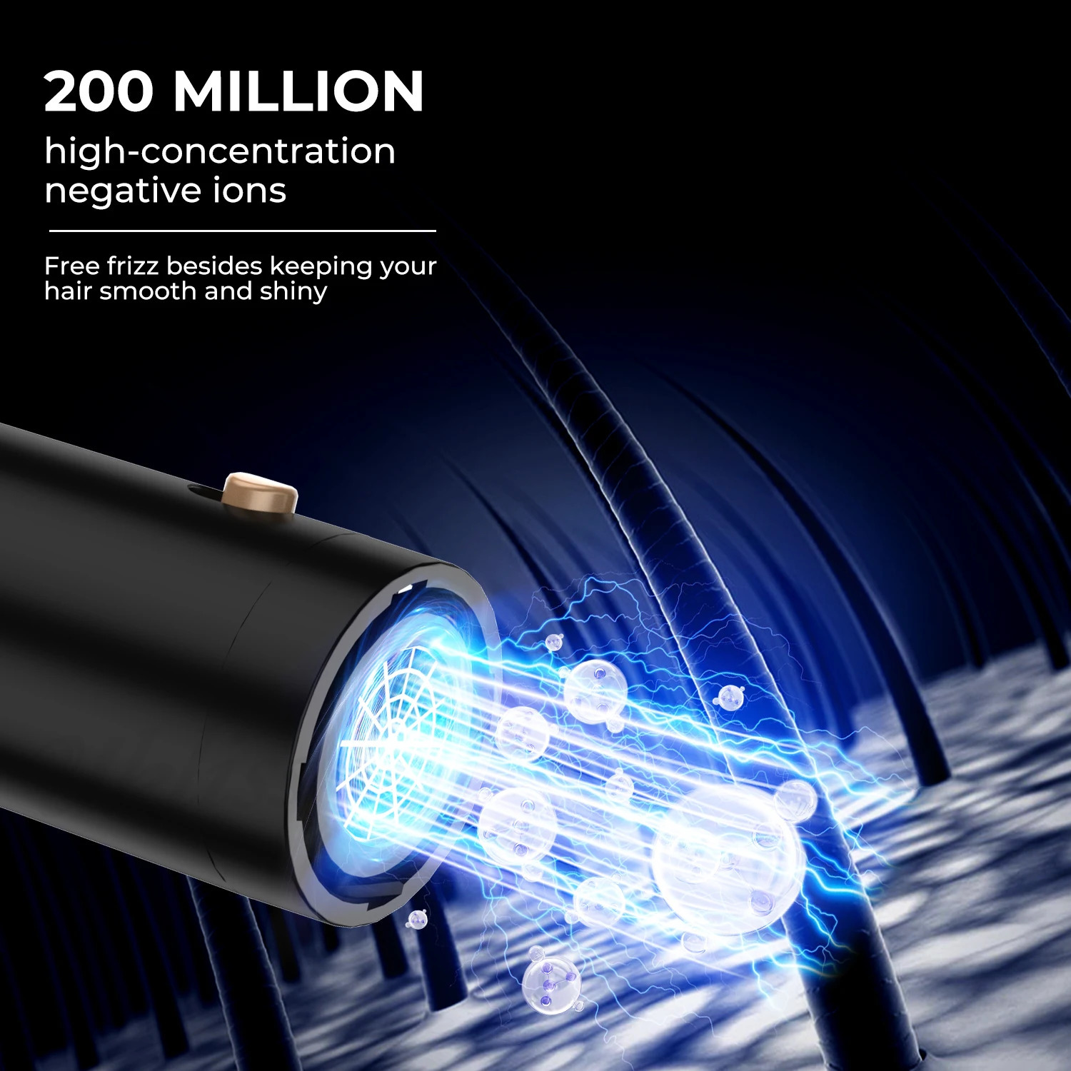 Folding 6 In 1 Hair Dryer Brush Negative Ionic Hair Blower Brush Salon Blow Dryer Air Curler Wand Ceramic Curling Iron Styler 241209