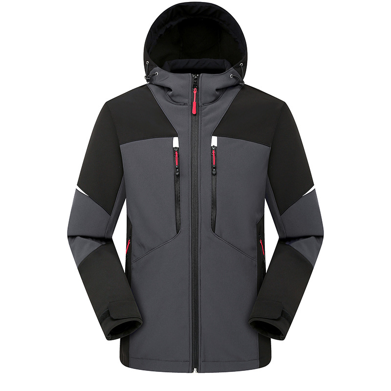 M9029 Winter sports outdoor soft shell jacket men's cycling hooded jacket