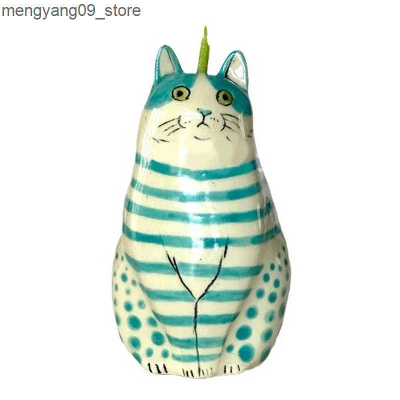 Vases Vase | Resin Crafts Polka Dot Cat Vase For Cat Lovers J241210