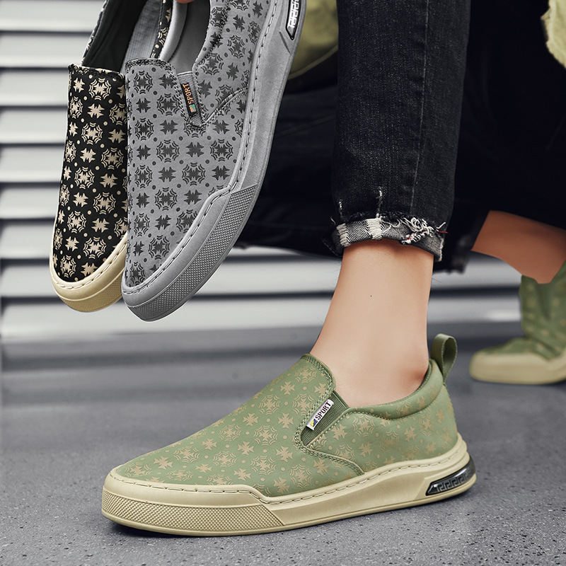 2025 Spring New Men's Sports Low-top Lazy Man A Slip-on Canvas Breathable Casual Foot Shoes Men