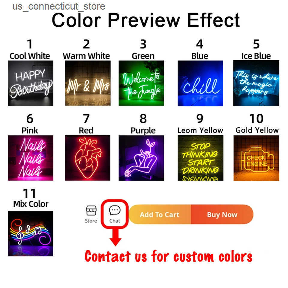 LED Neon Sign Customized Name Signature Personalized Dimmable Neon Night Light Christmas Gift for Boys and Girls Bedroom Decoration Wall Mounted Neon 