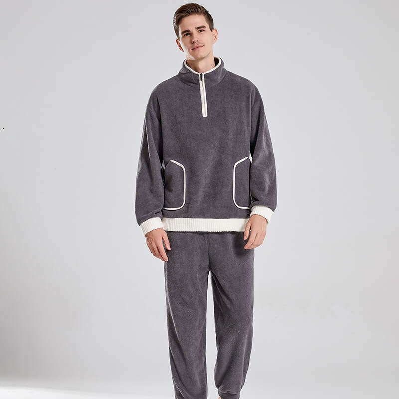 Premium Yangmei veet pamas, thickened autumn winter, suitable for men women's sleepwear, couple home wear, 2024 new style, chic and elegant cloth