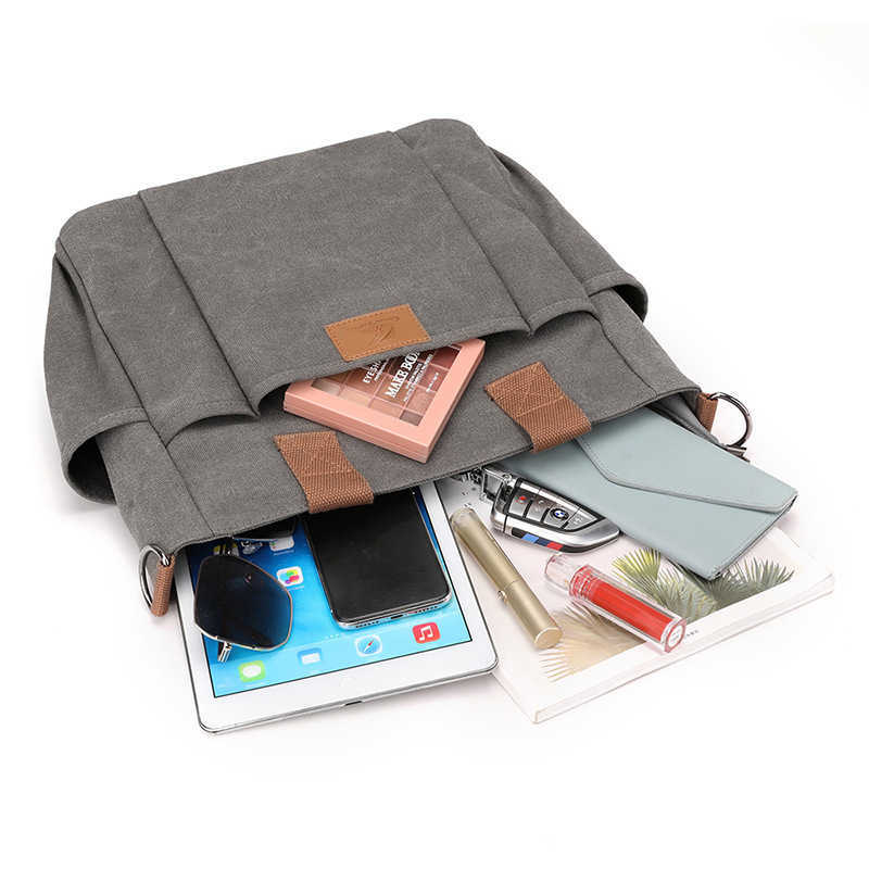 Shoulder Bag Women's Bag Trend Versatile Simple Fashion Korean Version Large Capacity Handheld Crossbody Canvas Treasure Bag 241215