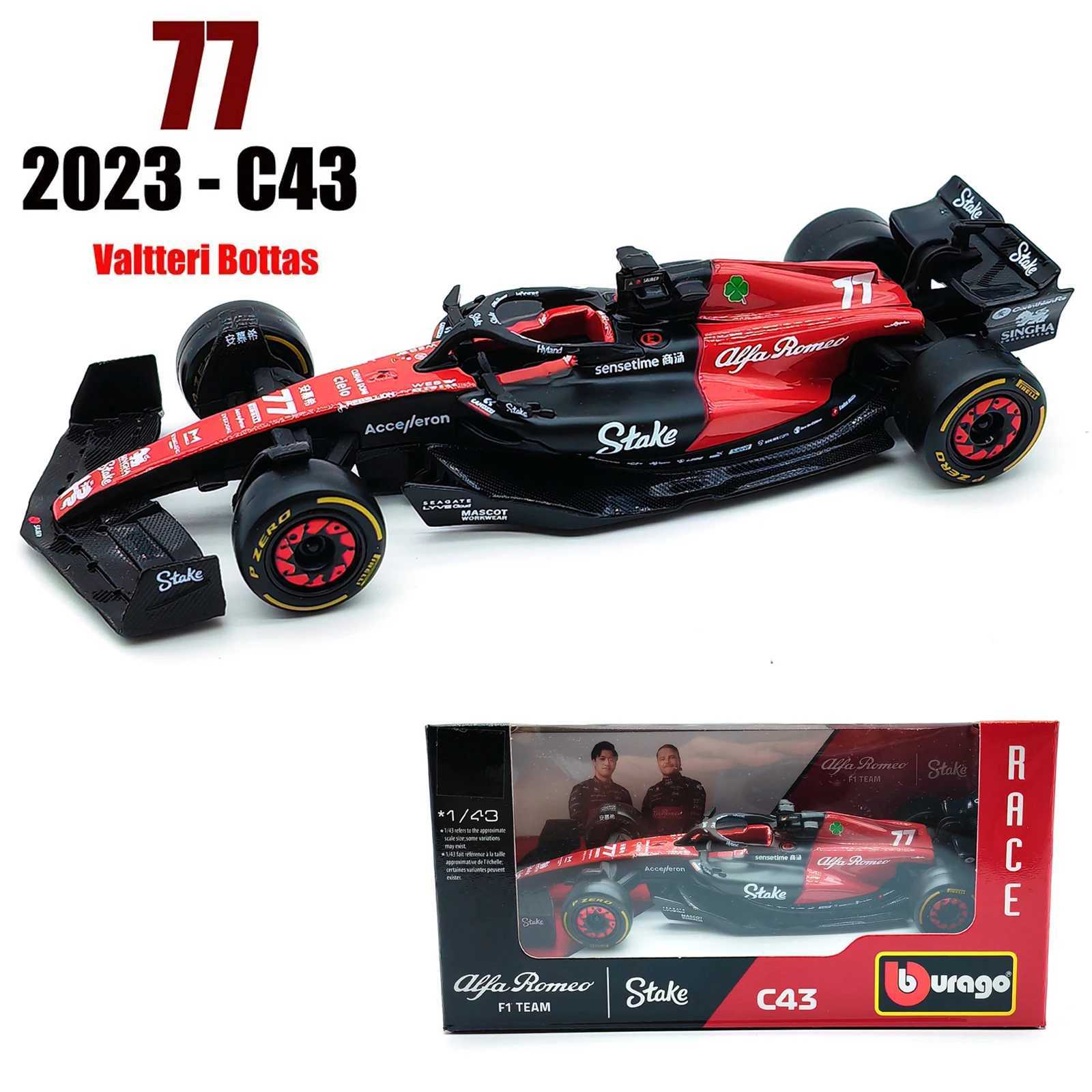 Bburago 1 43 2023 Alfa Romeo C43 F1 Formula Car Die Casting Vehicle Collection Model Racing Toy X241209