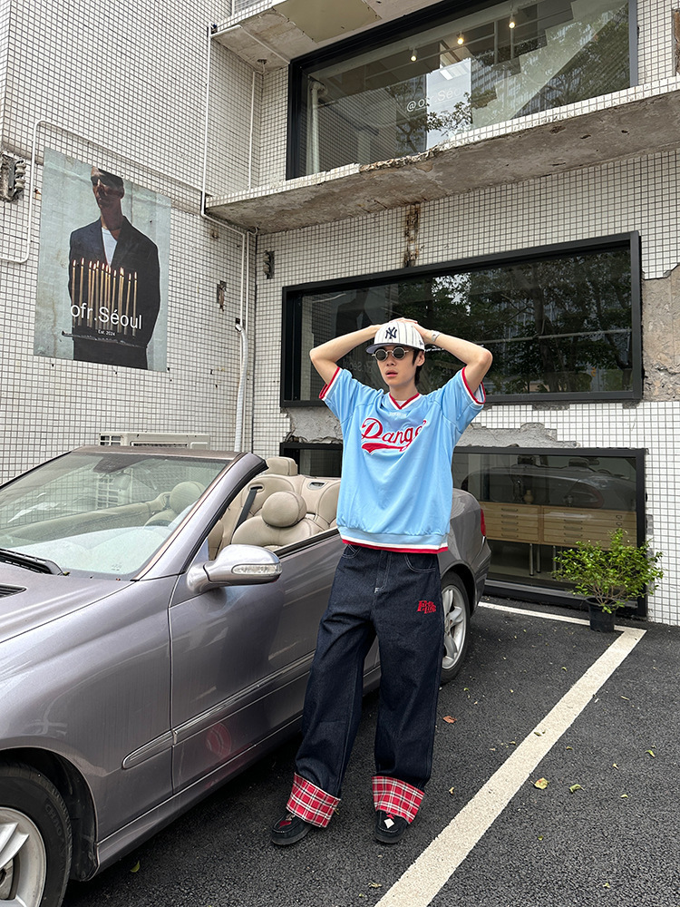 purples jeans fashion mens denim shorts cool style pant distressed ripped biker black blue jean slim fit motorcyc stretch