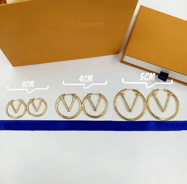 Women's Classic Design Gold Hoop Earrings Premium Quality Earring Set