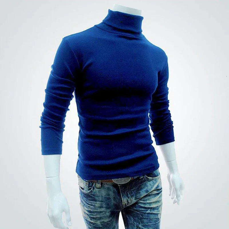 Spring thin mens turtle neck sweater black fleece mens clothing pure cotton Harajuku knitted sweater mens solid fleece top 241205