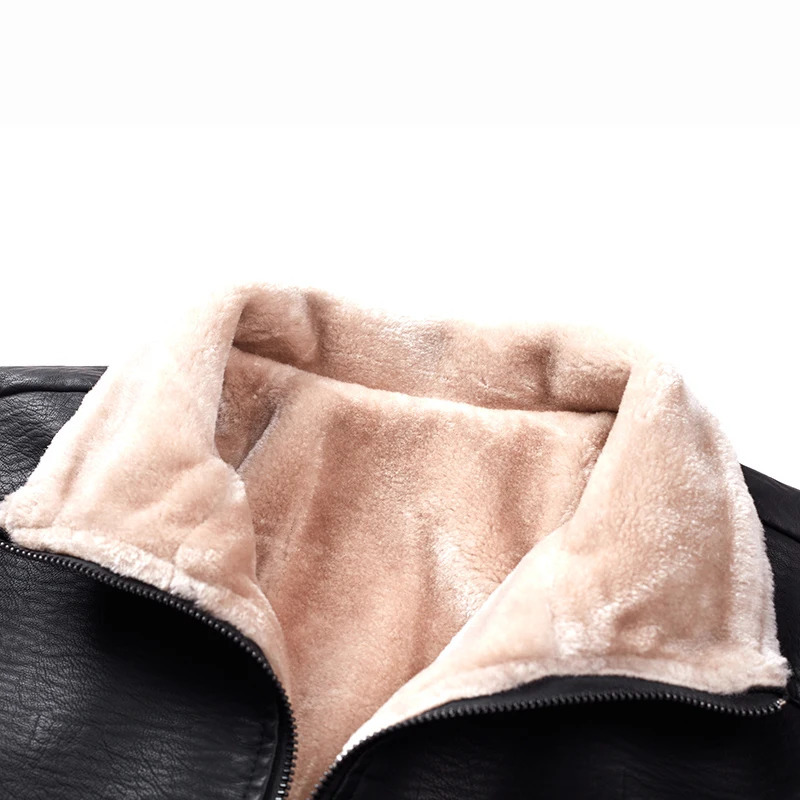 Autumn Winter Leather Jacket Men Fashion Trend Casual Male Trench Coat Plus Velvet Versatile Top Clothing PU Locomotive Clothes 241209