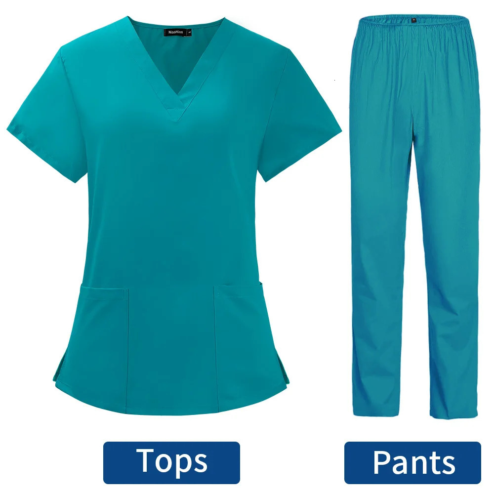 Pet Grooming Doctor Uniforms Non-sticky Hair Nurse Women Thin and Light Fabric Clothes for Summer Clinical Uniform Woman 241209