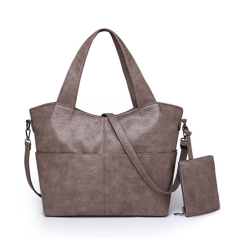 Women's bag handbag large capacity middle-aged mother soft leather shoulder crossbody bag trend 241215