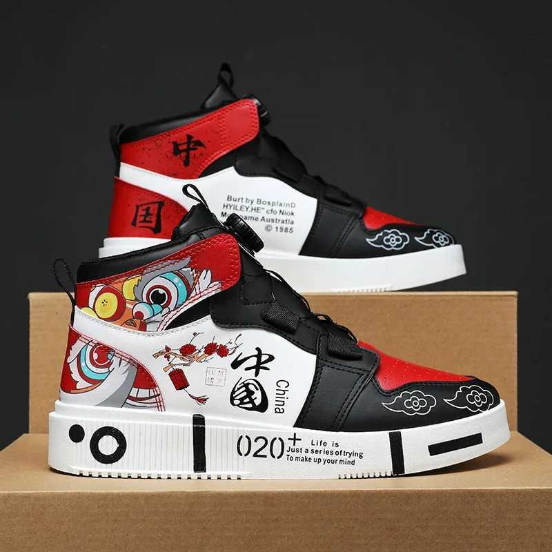Autumn Winter Teenager Shoe for Boy High Top Walking Shoes Girls Quick Lacing Kids Casual Shoe Designer School Shoe Girls X241209