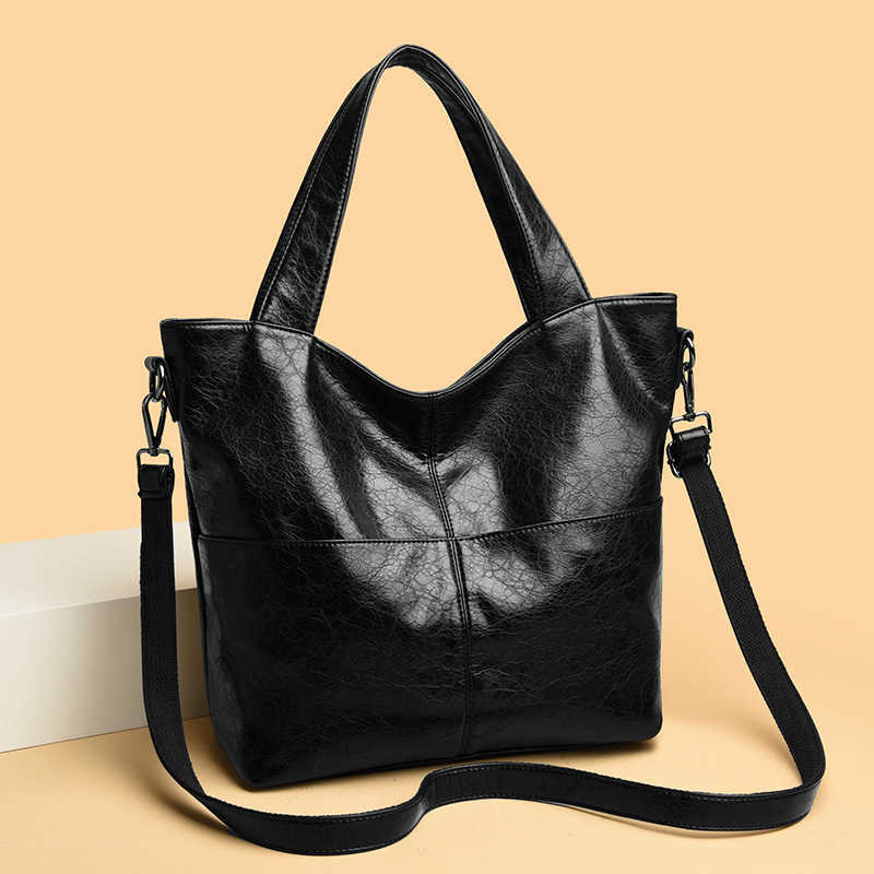 Women's Bag Urban Simple Handheld Large Capacity Mom Bag Soft Leather Single Shoulder Crossbody Bag 241215