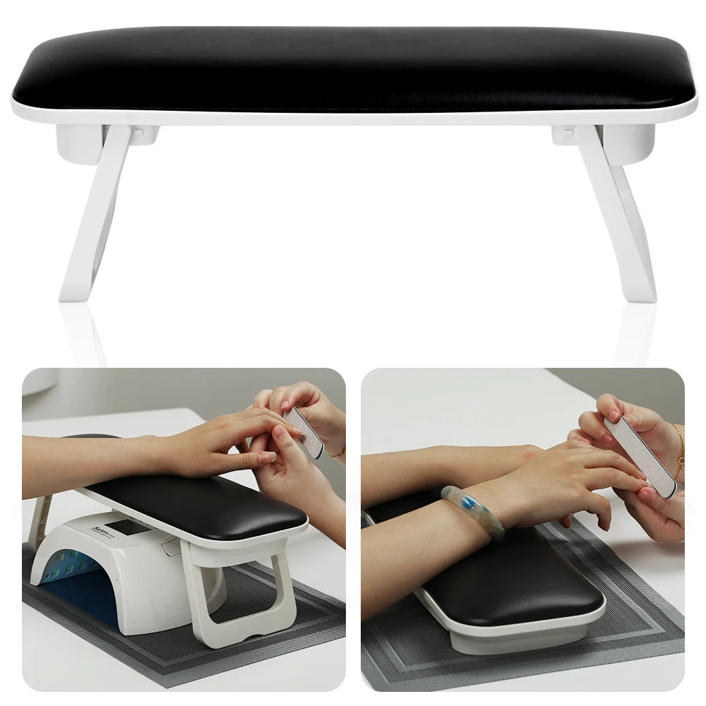Big Size Folding PU Leather Hand Rest Pillow Nail Arm Rests Manicure Table Cushion Holder Nail Art Stand Nails Salon Tools 241209