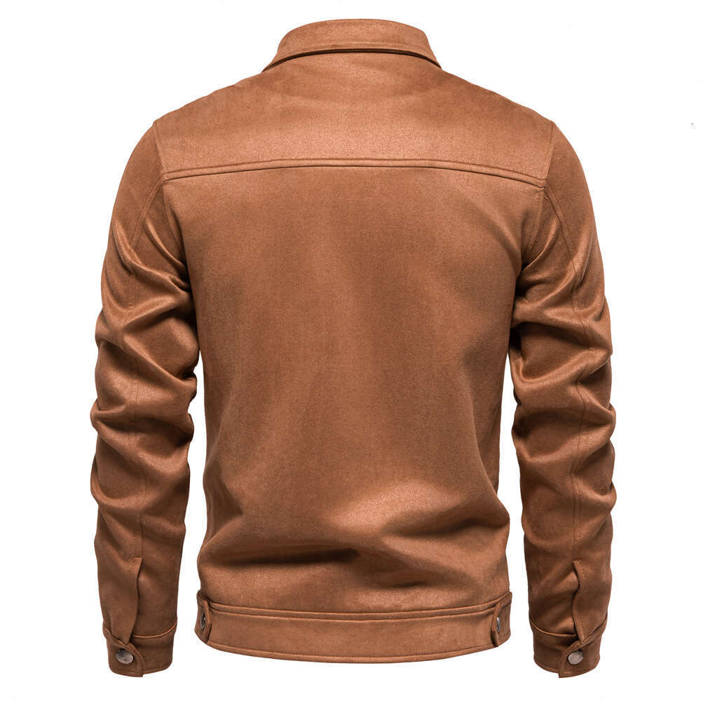 2024 autumn and winter new lapel trendy outdoor men's suede jacket