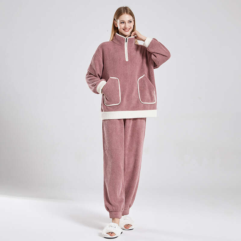 Premium Yangmei veet pamas, thickened autumn winter, suitable for men women's sleepwear, couple home wear, 2024 new style, chic and elegant cloth