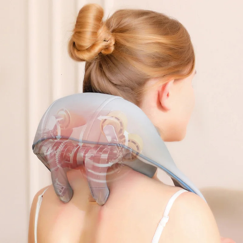 Electric Massager Wireless Health Care Neck Shoulder Kneading 3D Pillow Cervical Back Muscle Rela Massage Shawl