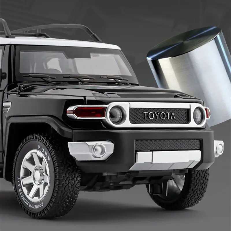 1 24 Toyota FJ Cruiser Alloy Car Model Die Casting and Toy Metal Off road Vehicle Model Simulation Sound and Light Childrens Gift X241209