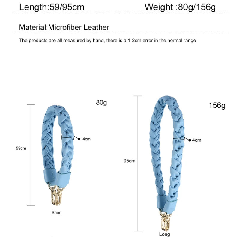 4cm wide woven handbag handle denim leather DIY long and short strap handbag wallet with bag accessories 241205