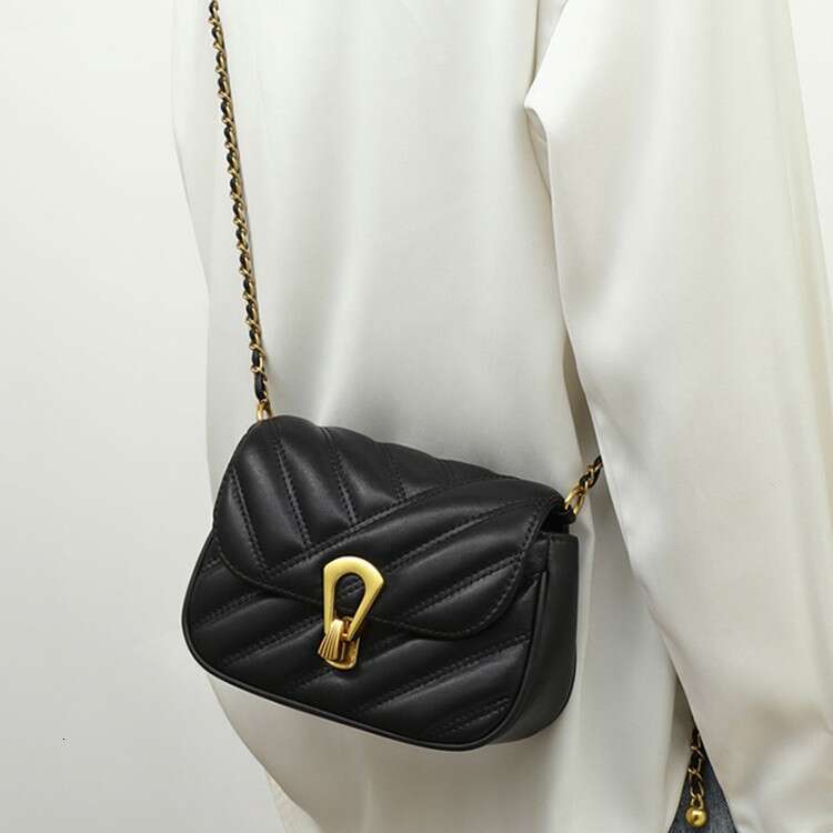 New Niche Design Women's High-Quality Dia Grid Chain Single Shoulder Crossbody Small Square Bag, Fashionable Quality Classic B3