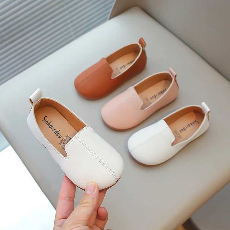Toddlers Kids Casual Shoes for Girls Slip-on Leather Flats Moccasins Children Loafers Boys Flats for Wedding Par Soft ClassicXJ241209
