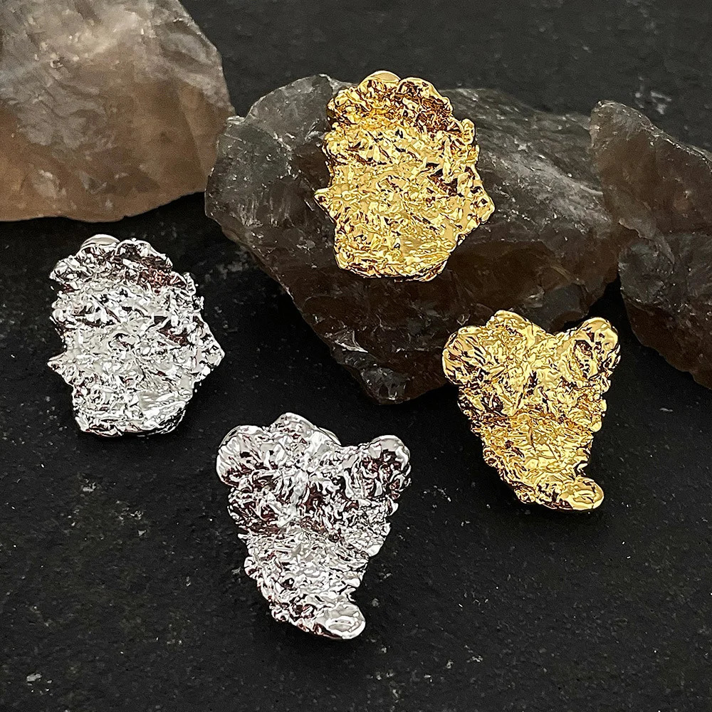 ENFASHION Irregular Female Rock Earrings Gothic Stud Earrings Gold Korean Fashion Jewelry Boucle Oreille Femme E211287 241209