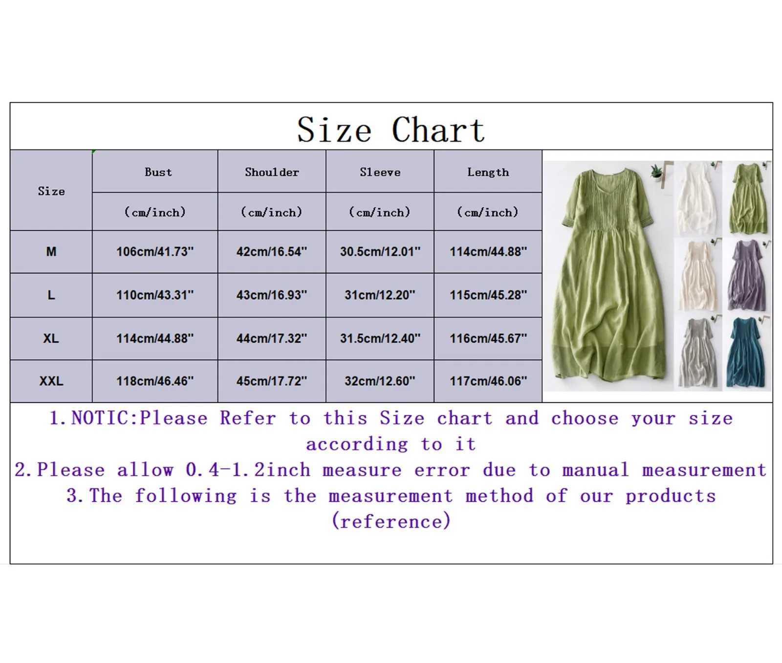 Womens solid color cotton linen long dress a V-neck pleated half Sve Maxi dress summer dress with pockets W241210