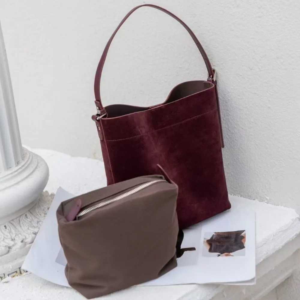Women Moda Sanding All-Match Streetwear Single-Shoulder Bag Casual Lazy Veet Messenger Vintage New Cowhide Trend
