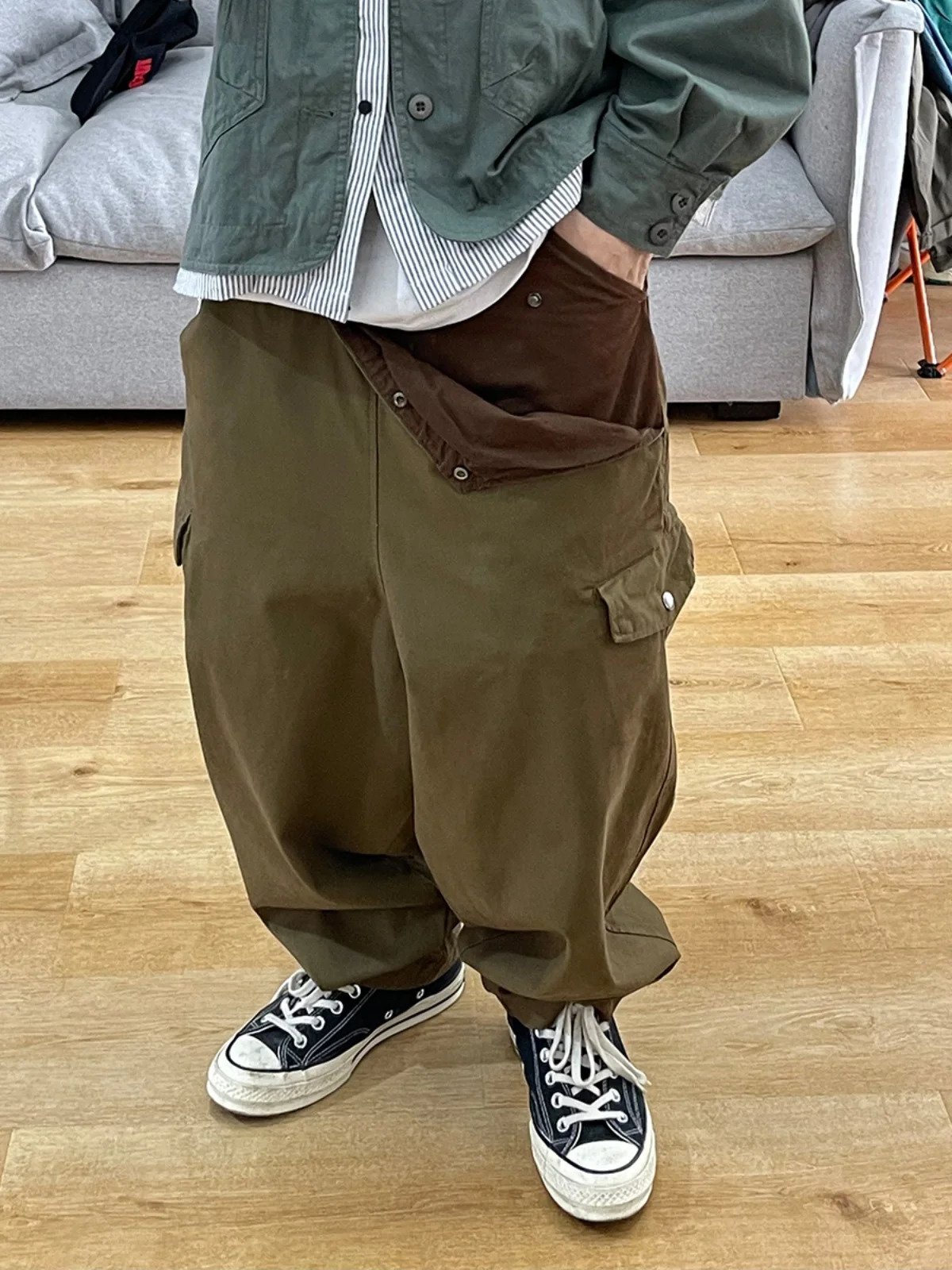 High Quality Hip Hop Cargo Pants For Men Clothing Koran Fashion Streetwear Skateboard Baggy Pants Harajuku Casual Trousers Male 241209