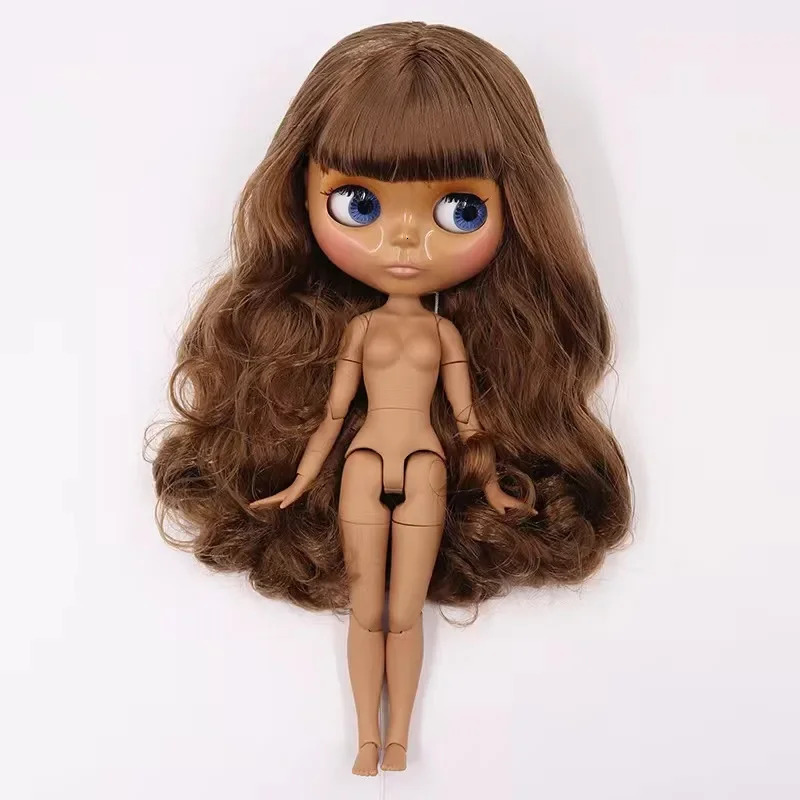 ICY DBS Blyth Doll 19 Joints Body 30CM 16 Ozone Glossy Face Tan Skin Dark DIY Make Up Costume Gifts For Girls 241209
