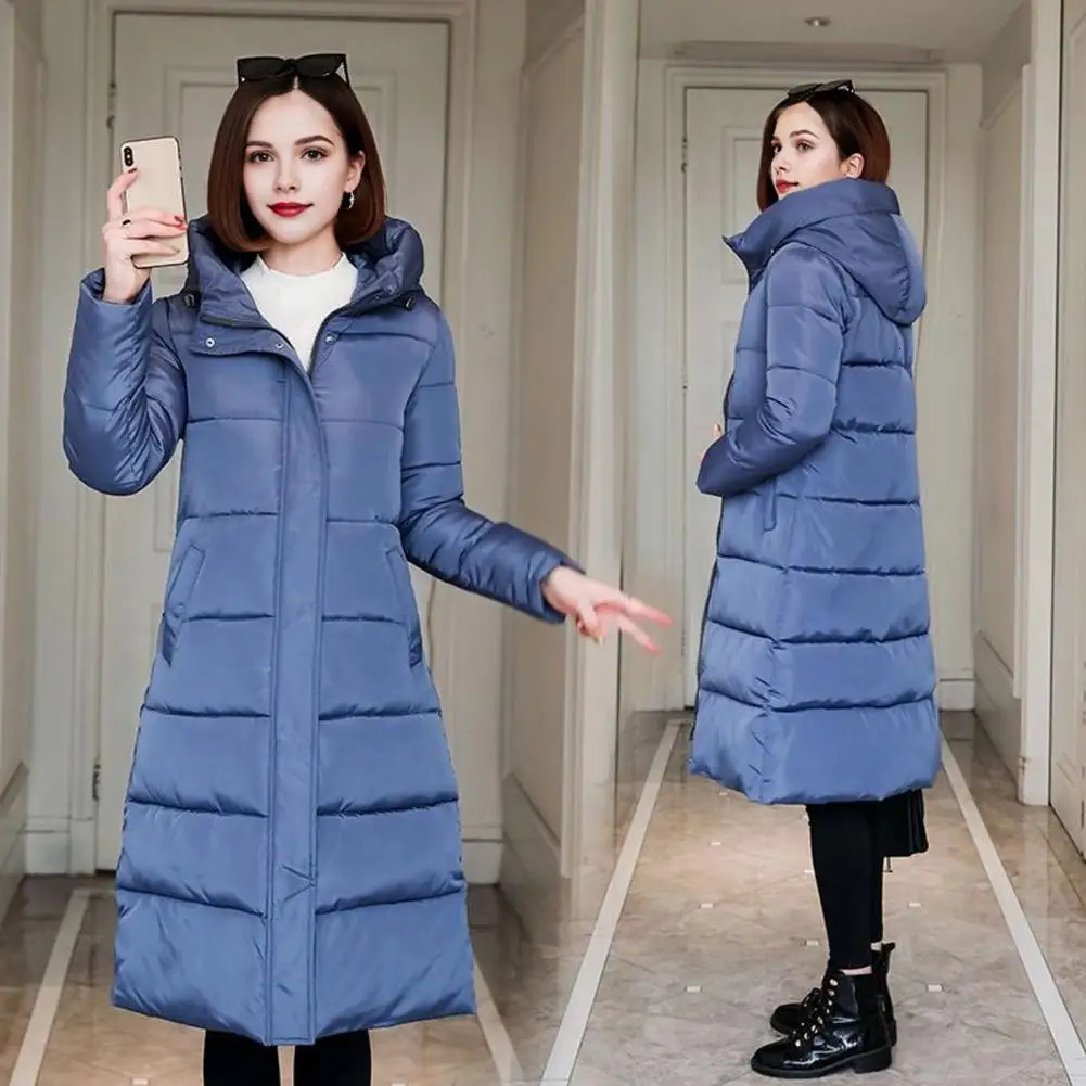 Womens thick bottomed cotton coat turtle neck down 2024 winter womens jacket padded park 241209