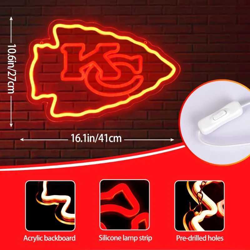 Neon light wall decoration mens cave or garage birthday gift mens football or rugby team bar dormitory party decoration game room X241210