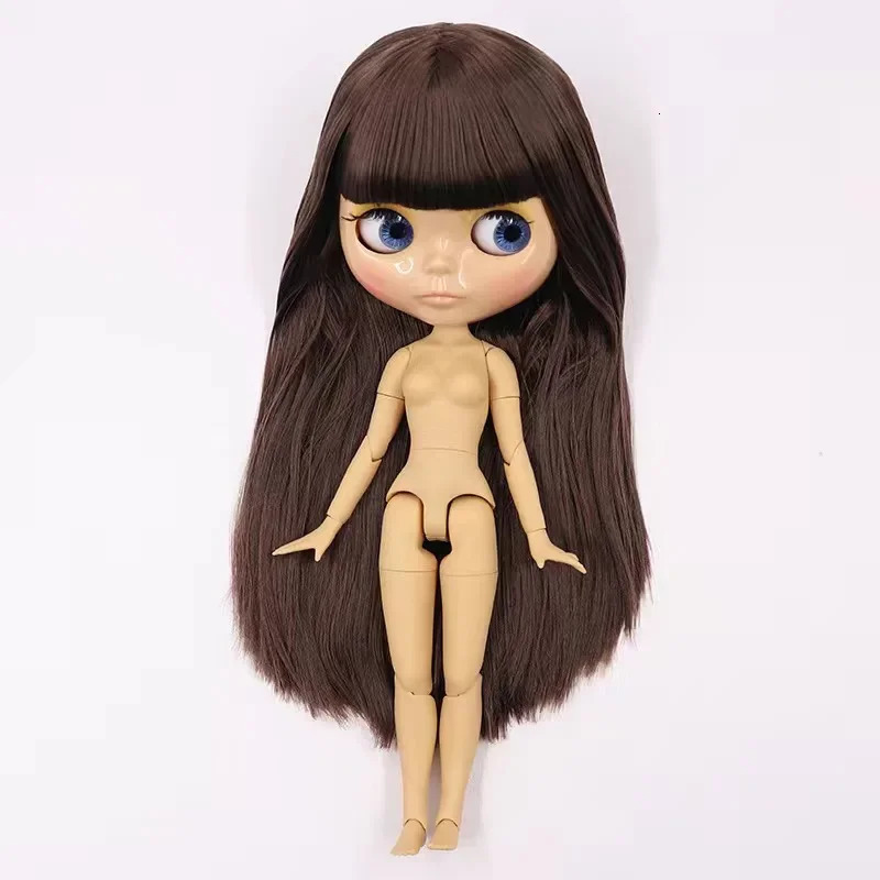 ICY DBS Blyth Doll 19 Joints Body 30CM 16 Ozone Glossy Face Tan Skin Dark DIY Make Up Costume Gifts For Girls 241209