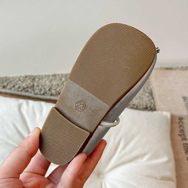 2-14Y Loafer Shoes for Girls Child Ballerina Flats Kids Diamond Mary Janes Par Dress Shoes Princess Elegant Shoes Black SilverXJ241209