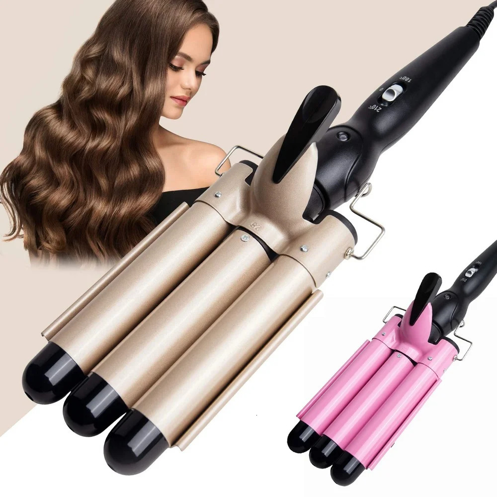20/32mm Hair Curler Triple Barrels Ceramic Hair Curling Iron Professional Hair Waver Tongs Styler Tools for All Hair Types 241209